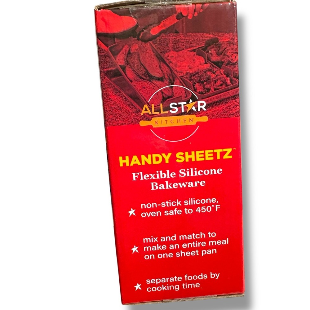 Allstar Kitchen Handy Sheetz Flexible Silicone Bakeware 4 Piece Divider Set Gray - Picture 6 of 6